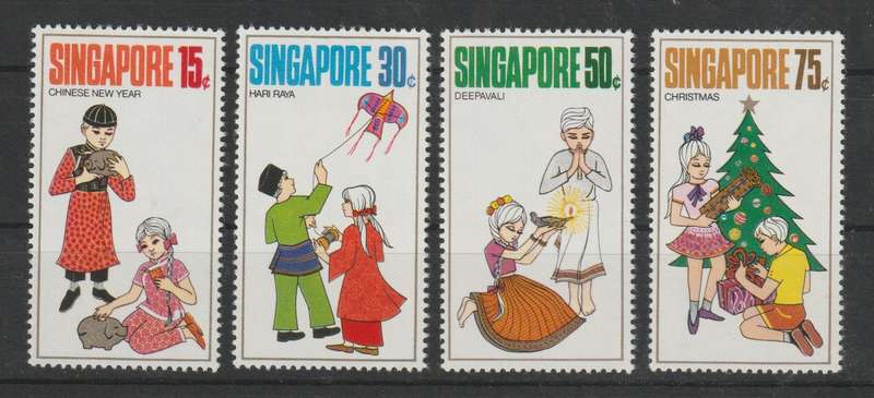 Singapore 1971 Festivals set of 4 fine unmounted mint