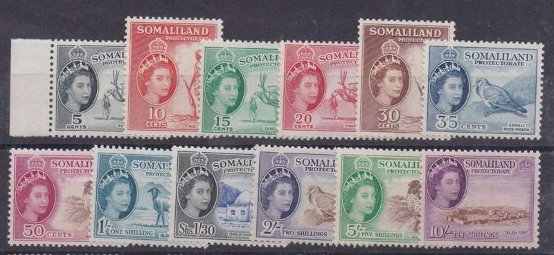 Somaliland 1953 QEII Definitive set of 12  very fine unmounted mint