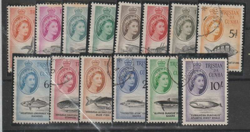 Tristan Da Cunha 1960 QEII set of 14 very fine used