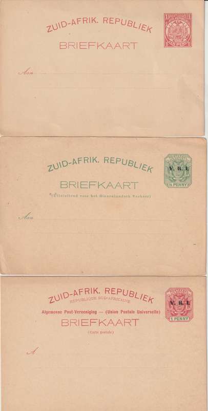 Transvaal Postal Stationary lot including wrappers, postcards fine unused
