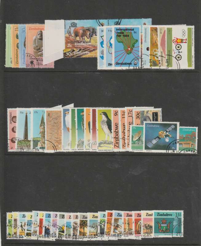 Zimbabwe 1980-1996 Collection virtually complete used basic sets