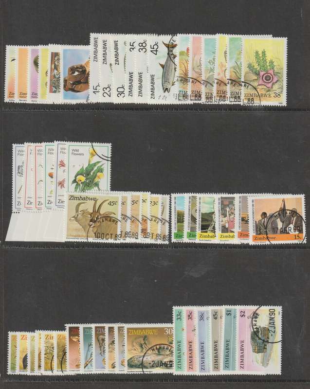 Zimbabwe 1980-1996 Collection virtually complete used basic sets