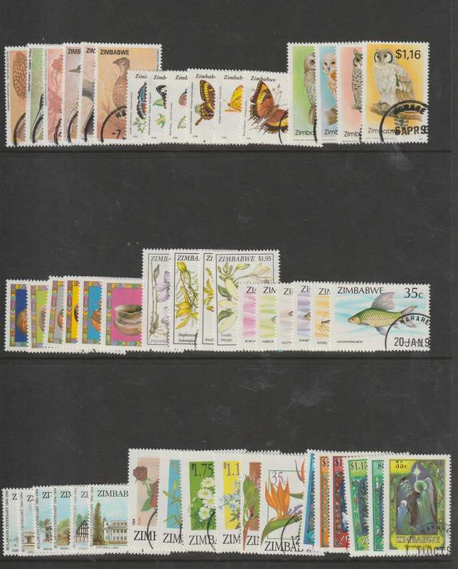 Zimbabwe 1980-1996 Collection virtually complete used basic sets