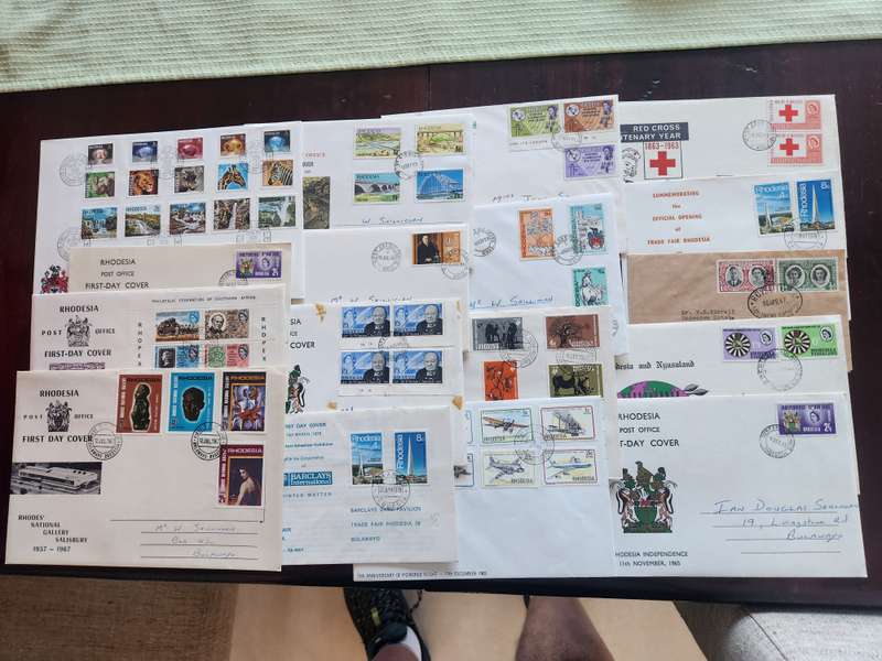 Zimbabwe First Day Cover collection including some Rhodesia's
