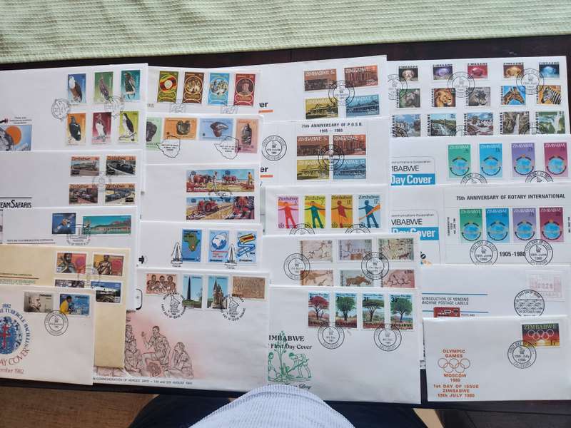 Zimbabwe First Day Cover collection including some Rhodesia's
