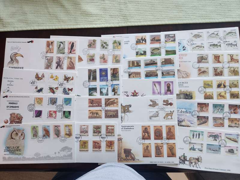 Zimbabwe First Day Cover collection including some Rhodesia's
