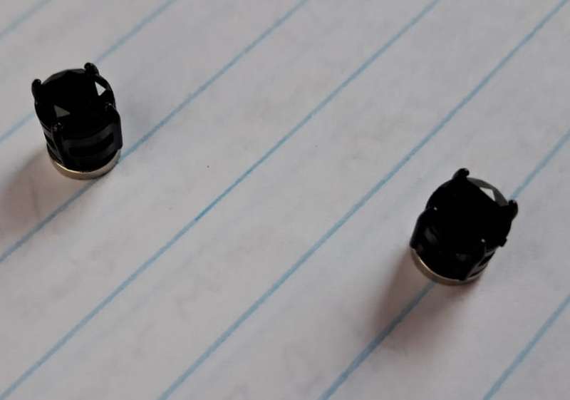 Non Piercing Magnetic Earrings - Black Diamond
