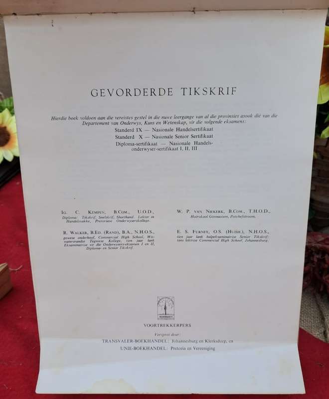 Gevorderde Tikskrif - Hersiende Uitgawe Tweede Druk
