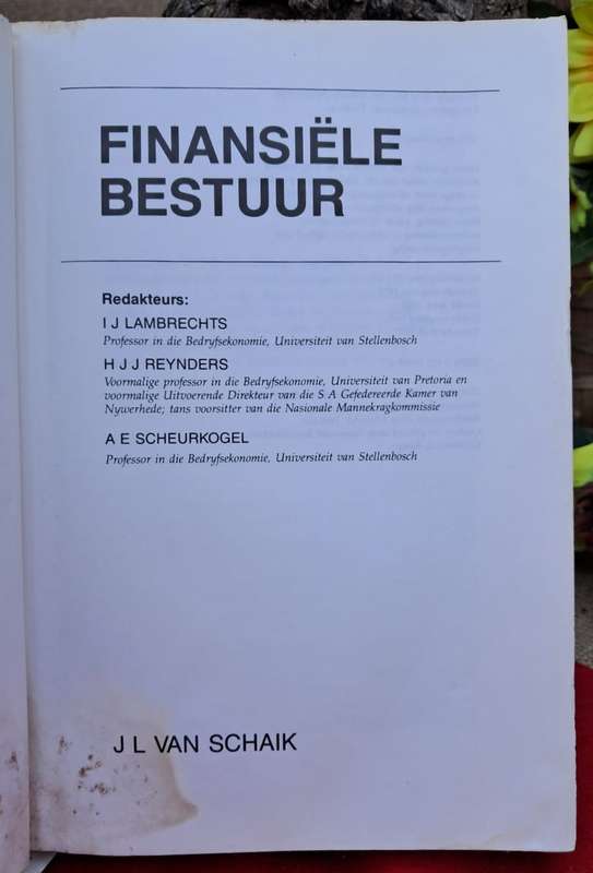 Finansiele Bestuur - 3e Uitgawe (1987)