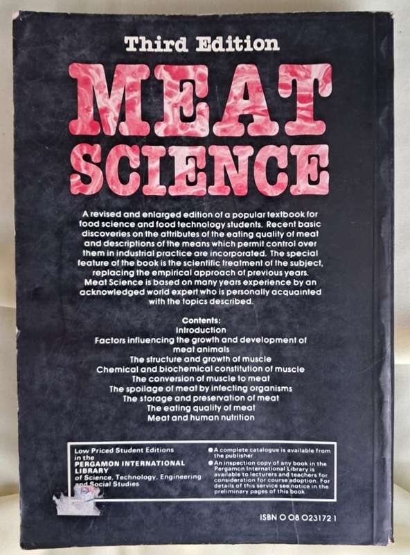 Meat Science Third Edition (1979)