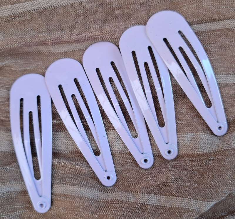 5cm Metal BB Hair Clips 5pk - Lively Lilac
