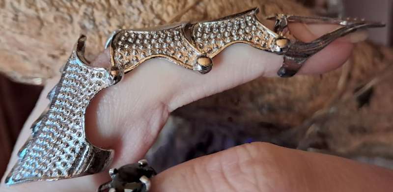 Silver Metal Full Finger Armour Ring