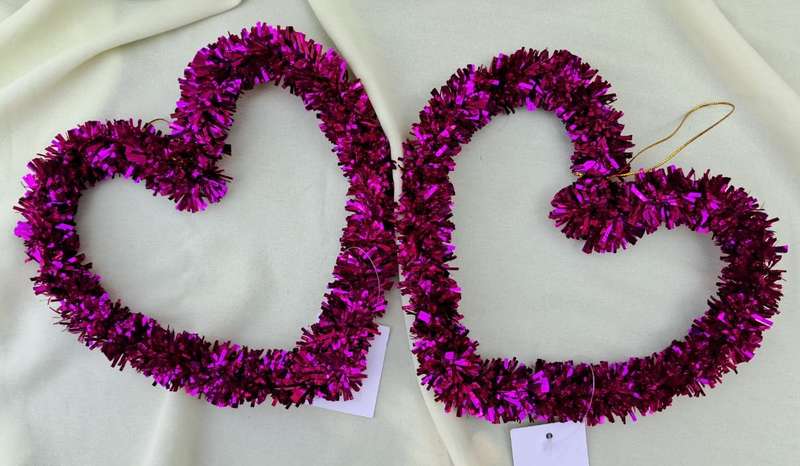 Tinsel Heart - Cerise (S)
