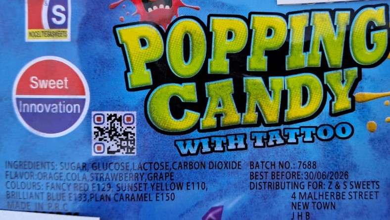 Tattoo Popping Candy - 5x 1g packets