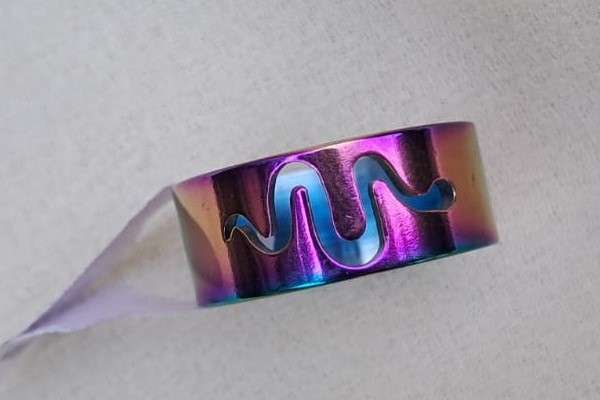 Rainbow Stainless Steel Snake Ring Size 18