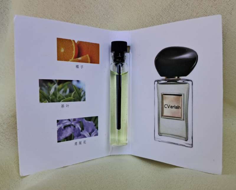 CVerlaln Perfume Sample 2ml - Tangerine, Tea, and Iris