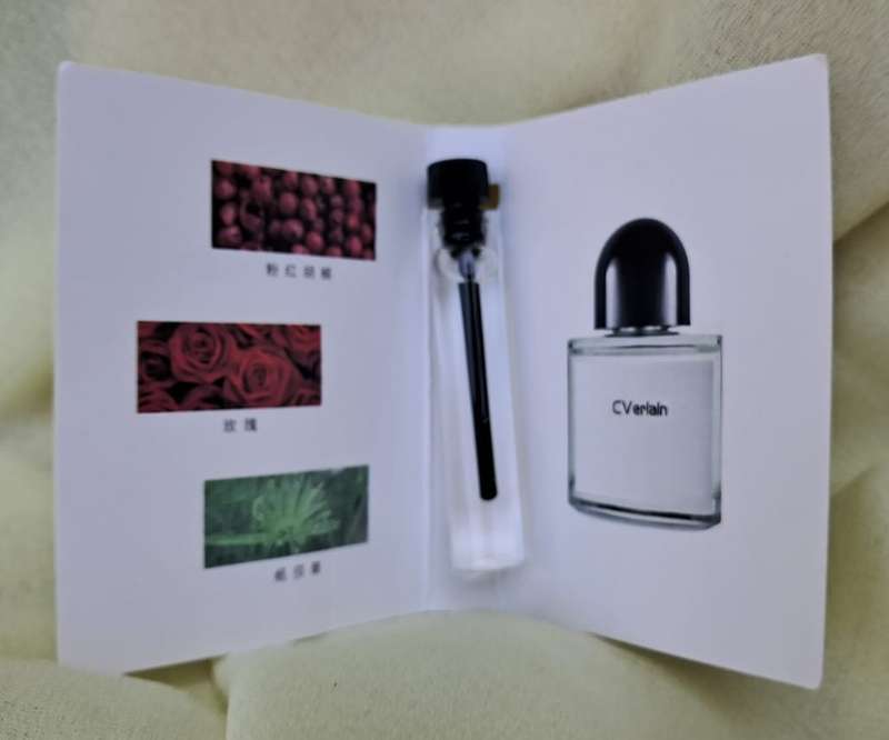 CVerlaln Perfume Sample 2ml - Pink Pepper, Rose, and Papyrus