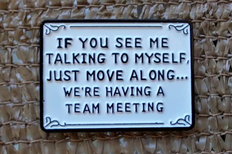 Enamel Metal Pin Badge 'Team Meeting'