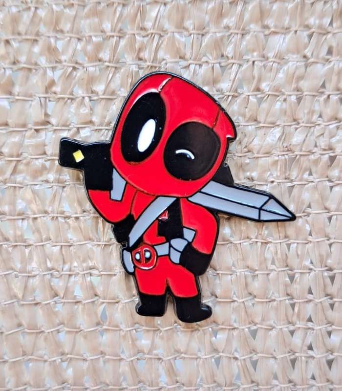 Enamel Metal Pin Badge Deadpool Sword
