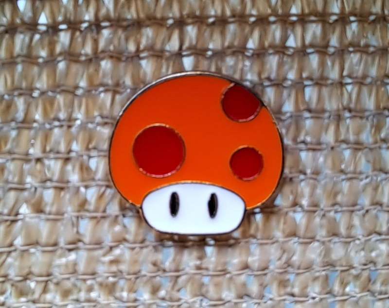 Enamel Metal Pin Badge Mushroom