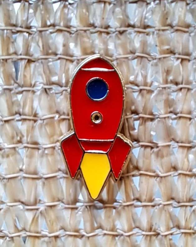 Enamel Metal Pin Badge Rocket