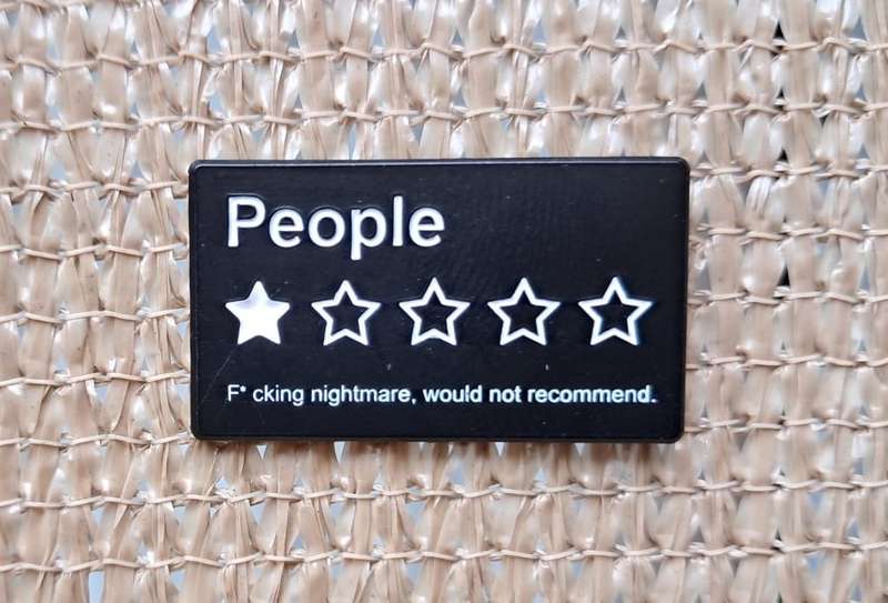 Enamel Metal Pin Badge People Rating