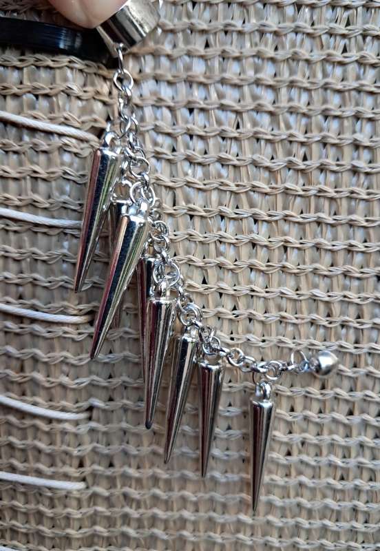 Single Stud and Cuff Spiky Dangle Earring