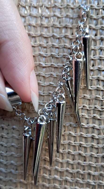 Single Stud and Cuff Spiky Dangle Earring
