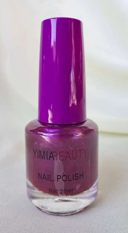 Yimia Beauty Nail Polish - Shade 47 Metallic Reddish Purple