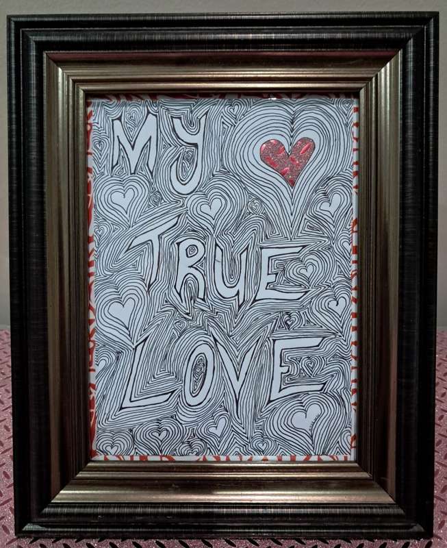 Framed Original Art - Love Collection - 'MY TRUE LOVE'