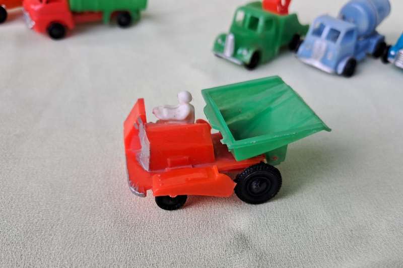 Plastic Construction Vehicles 6pc Lot (Hong Kong, old)