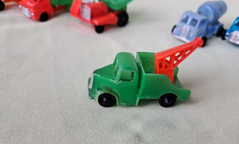 Plastic Construction Vehicles 6pc Lot (Hong Kong, old)