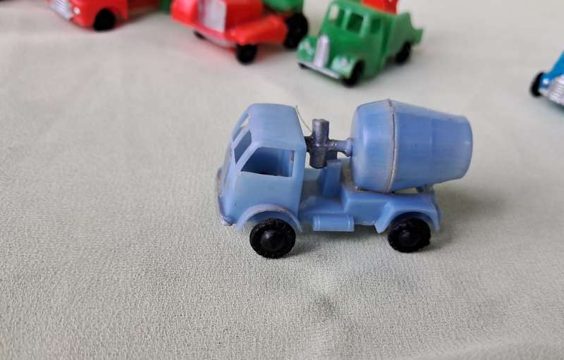 Plastic Construction Vehicles 6pc Lot (Hong Kong, old)