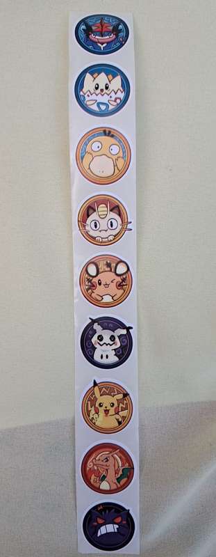 Pokemon Stickers Assorted 9pcs