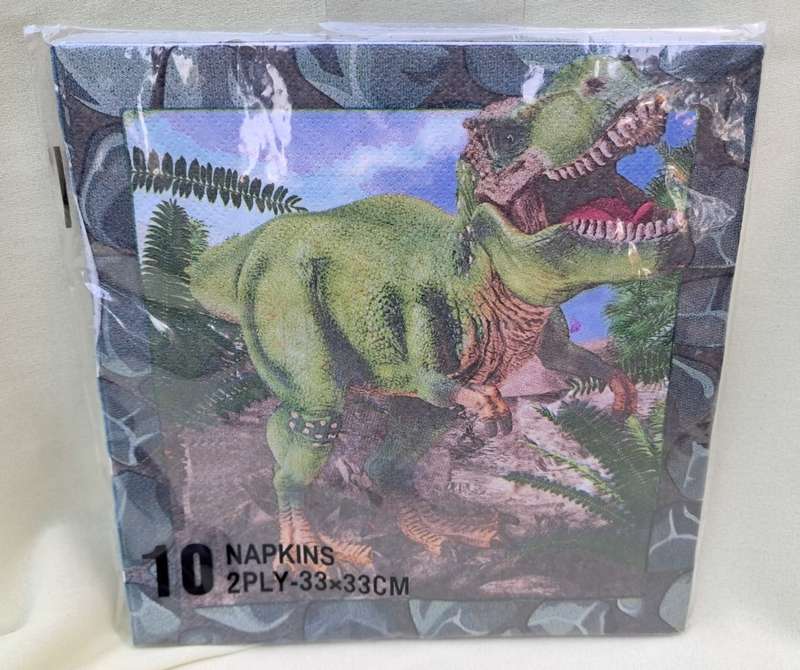 Dinosaur Theme 2-ply Napkins 10 piece