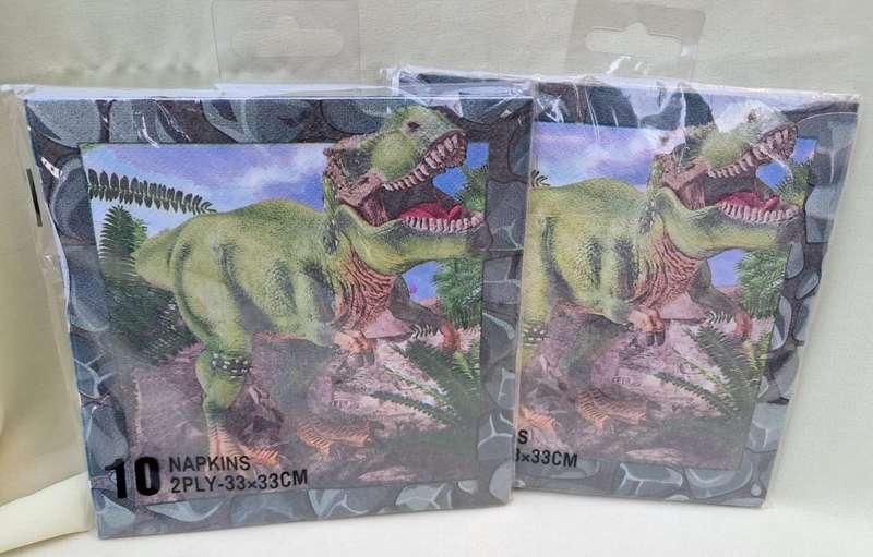 Dinosaur Theme 2-ply Napkins 10 piece