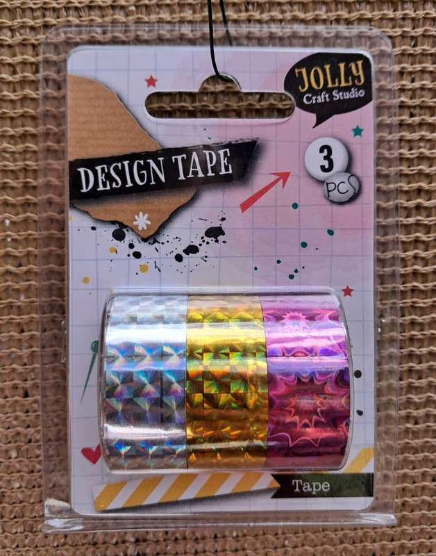 Jolly Craft Studio Design Tape 3pc Metallic Holographic Cellotape