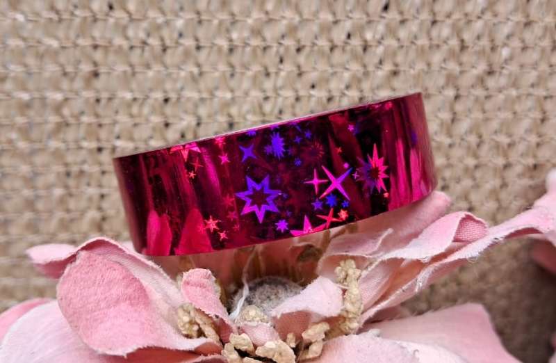 Metallic Pink Design Tape Holographic Cellotape
