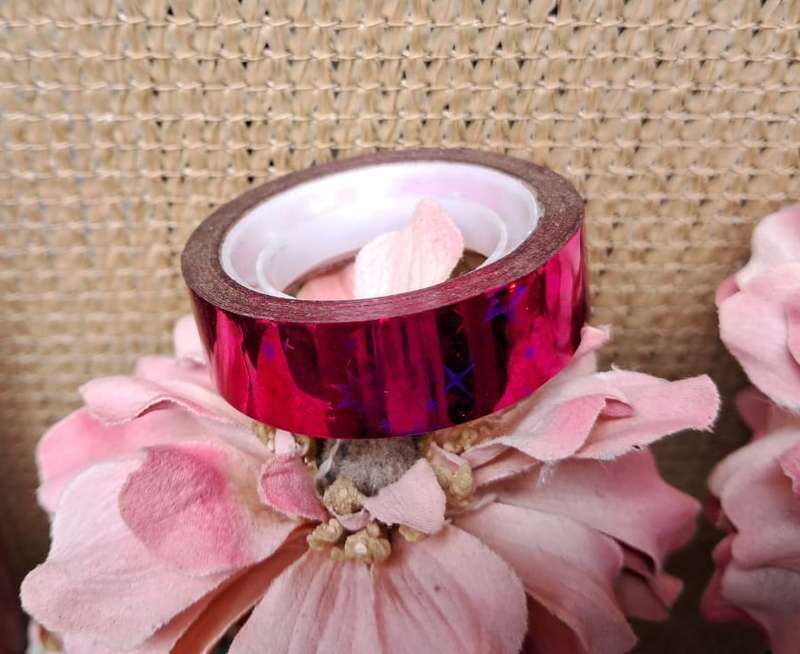 Metallic Pink Design Tape Holographic Cellotape