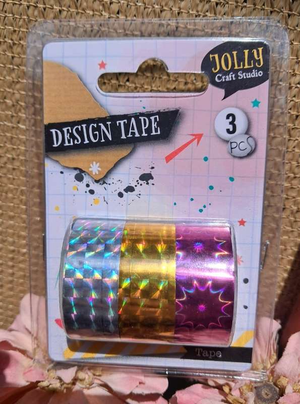 Jolly Craft Studio Design Tape 3pc Metallic Holographic Cellotape