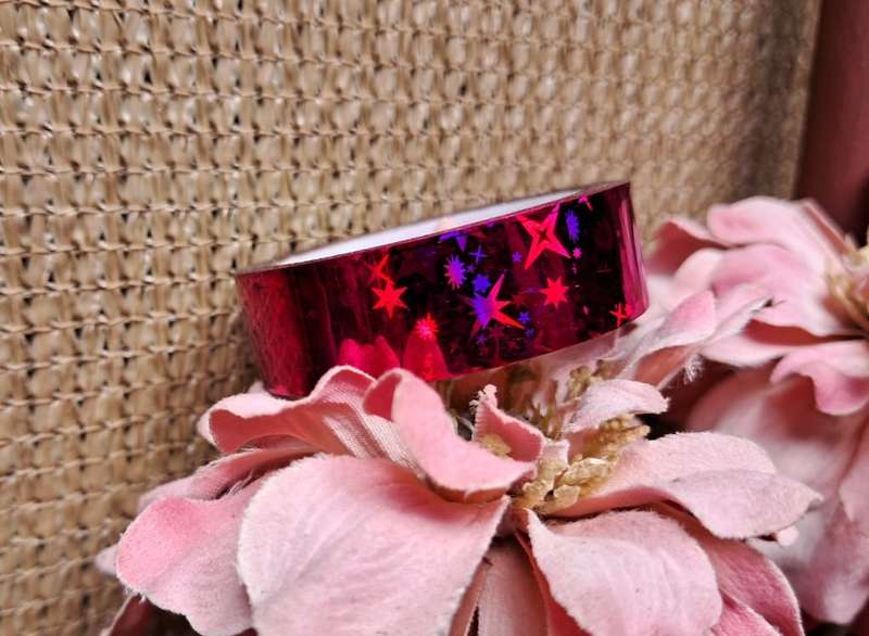 Metallic Pink Design Tape Holographic Cellotape
