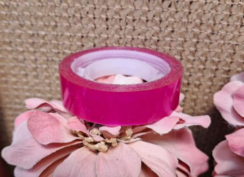 Sheer Coloured Cellotape roll - Deep Pink