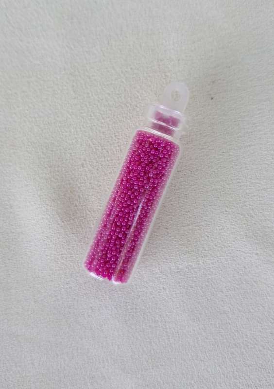 Nail Art Glitter Vials - Deep Pink Balls