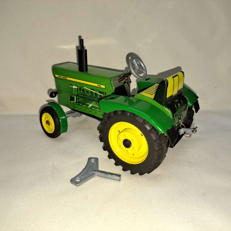 John Deere 3120 Tractor + Tanker - Tin Tinplate - Scale 1/25