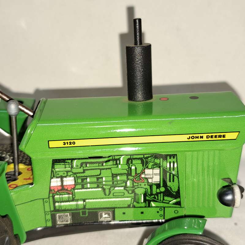 John Deere 3120 Tractor + Tanker - Tin Tinplate - Scale 1/25