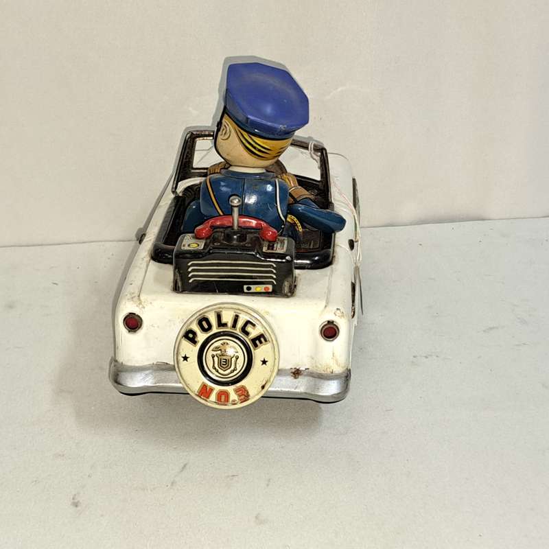 Tin Tinplate Jeep Police - Made in Japan