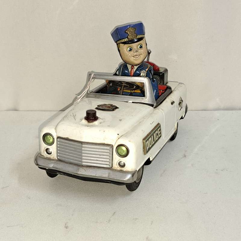 Tin Tinplate Jeep Police - Made in Japan