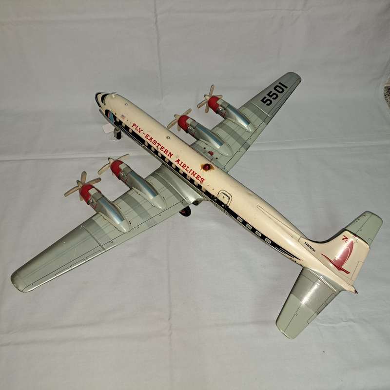 Tin Tinplate DC-7 Constellation Passenger Plane - No N5501