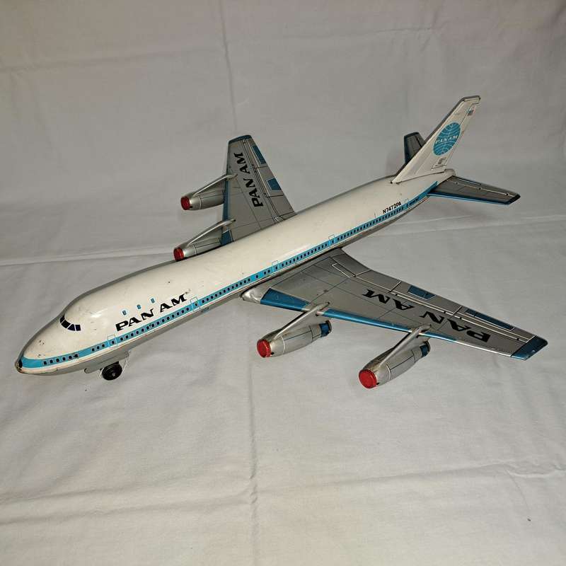 Tin Tinplate Boeing 747 Panam Jet Passenger Plane - No N7472PA