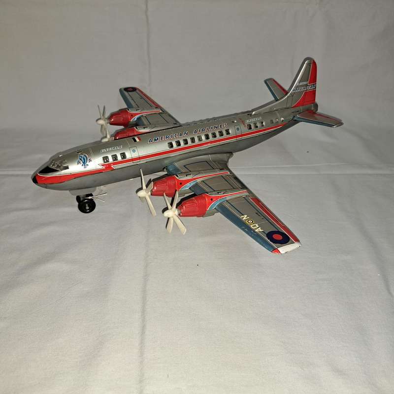 Tin Tinplate Electra II Passenger Plane - No AQON